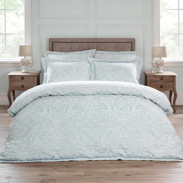 Dorma Winchester Jacquard Duck Egg Duvet Cover Dunelm
