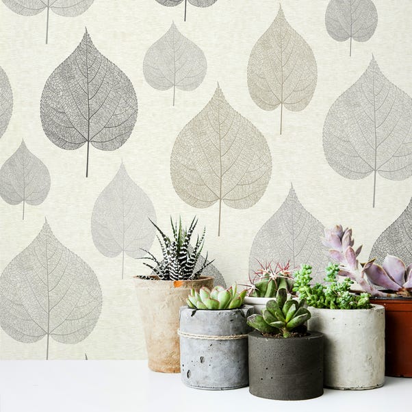 One Leaf Natural Wallpaper