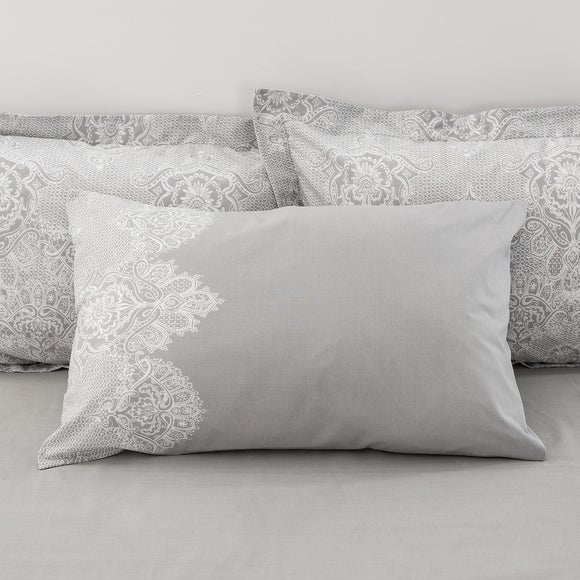 eleanor grey reversible duvet cover and pillowcase set