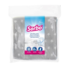 5 Sorbo Stars Microfibre Cloths