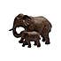 Dorma Mother and Baby Elephant Sculpture Brown