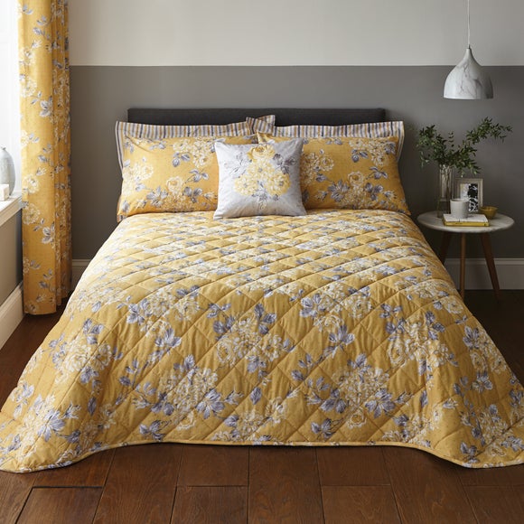 ashbourne ochre reversible duvet cover and pillowcase set