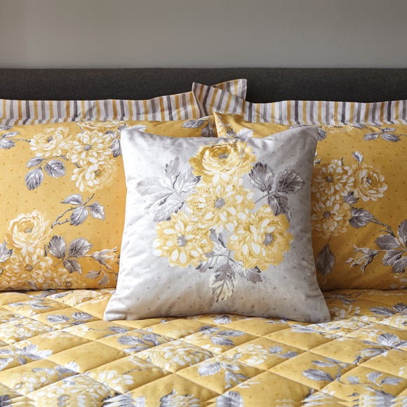 Dunelm grey and yellow 2024 cushions