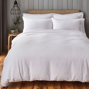 Chester White Waffle 100% Cotton Duvet Cover and Pillowcase Set