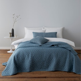 Pebble Teal Bedspread Dunelm, What Size Bedspread For King Bed