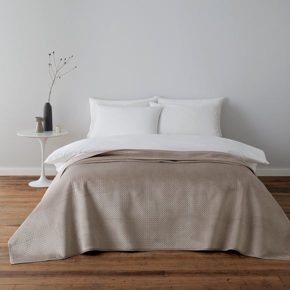 Pinsonic Natural Bedspread Dunelm