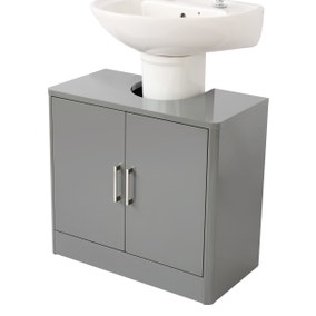 Vienna single door mirrored cabinet - white
