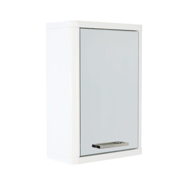 Sicily White Single-Door Mirror Cabinet image 1 of 5