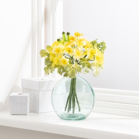 Artificial Primula and Narcissi Bundle Yellow 30cm
