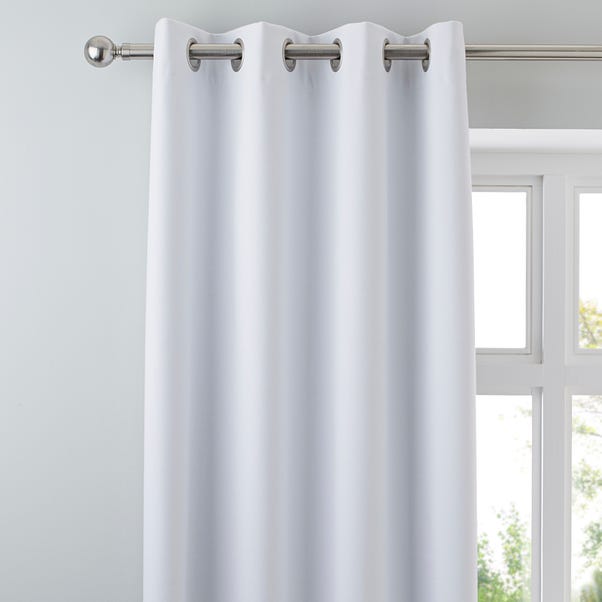 Luna Brushed White Blackout Eyelet Curtains Dunelm Luna Brushed White Blackout Eyelet, Grey And White Blackout Curtains