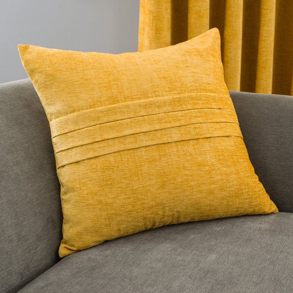 Chenille Pleat Cushion | Dunelm