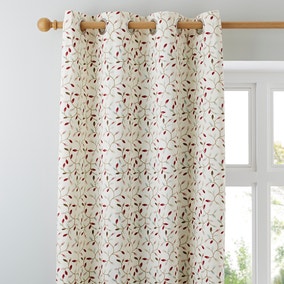 Juliet Mulberry Eyelet Curtains