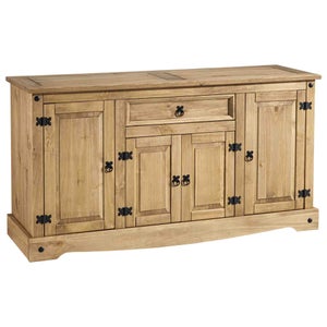 Corona 4 Door 1 Drawer Sideboard- Pine
