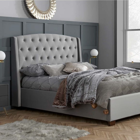 Next grey velvet deals bed