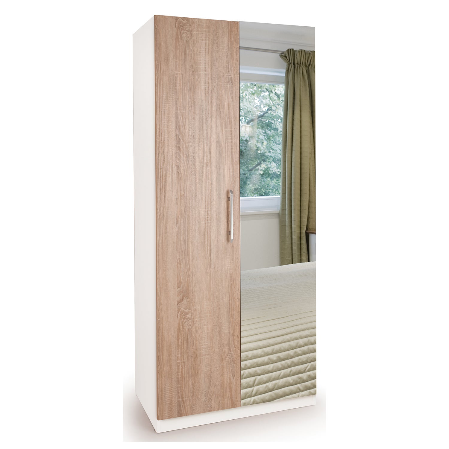 Euston Double Wardrobe White Whitenatural