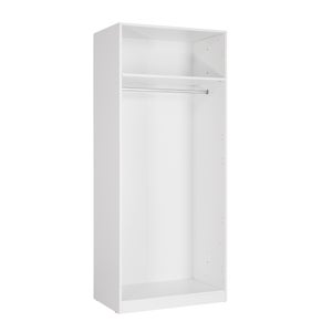 Euston Double Wardrobe- White