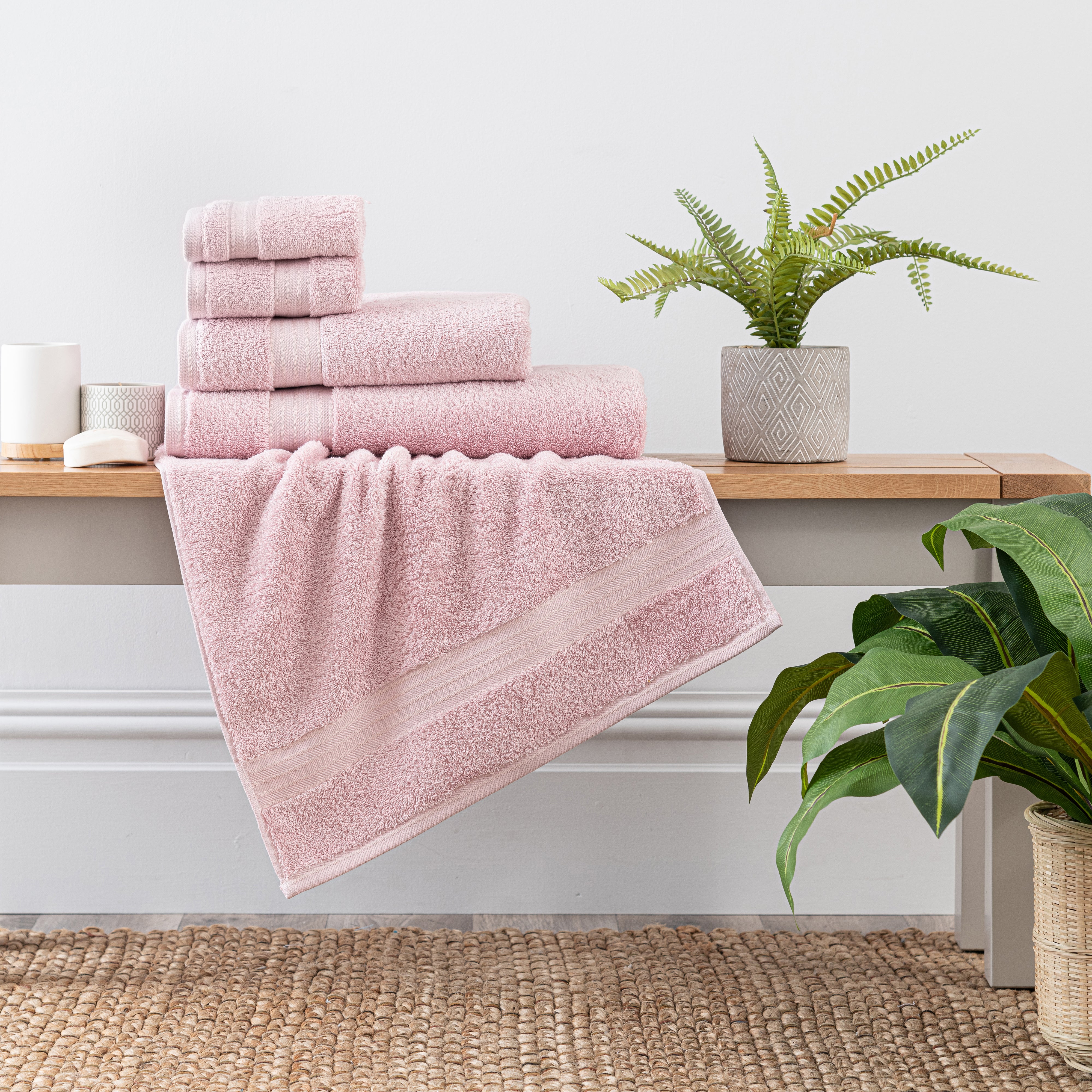 Blush Egyptian Cotton Towel | Dunelm