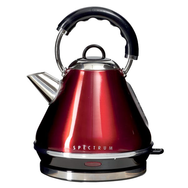 Spectrum 1.7L Red Pyramid Kettle Red