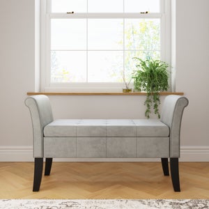 Balmoral Window Seat- Grey Chenille