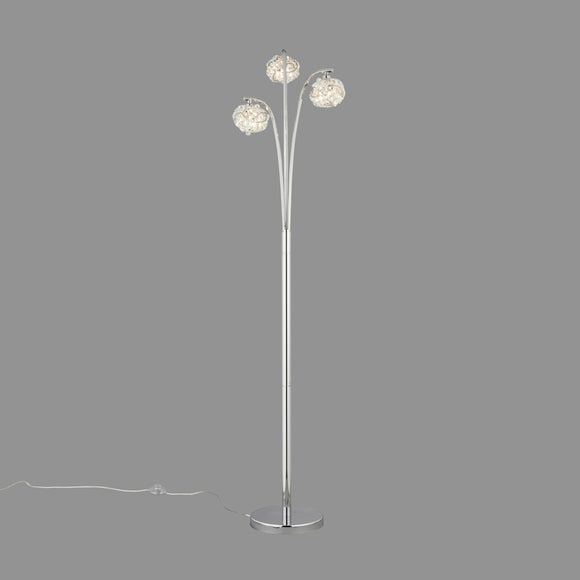 chrome silver floor lamp