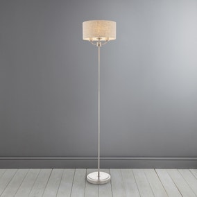 Preston Brushed Chrome Floor Lamp Dunelm