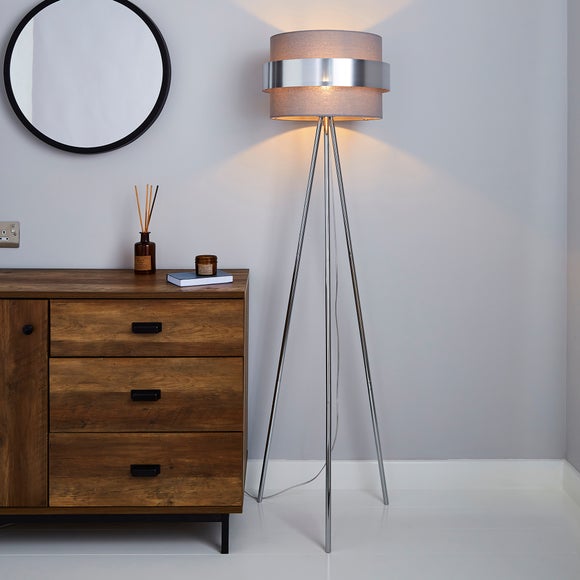 joey tripod grey table lamp