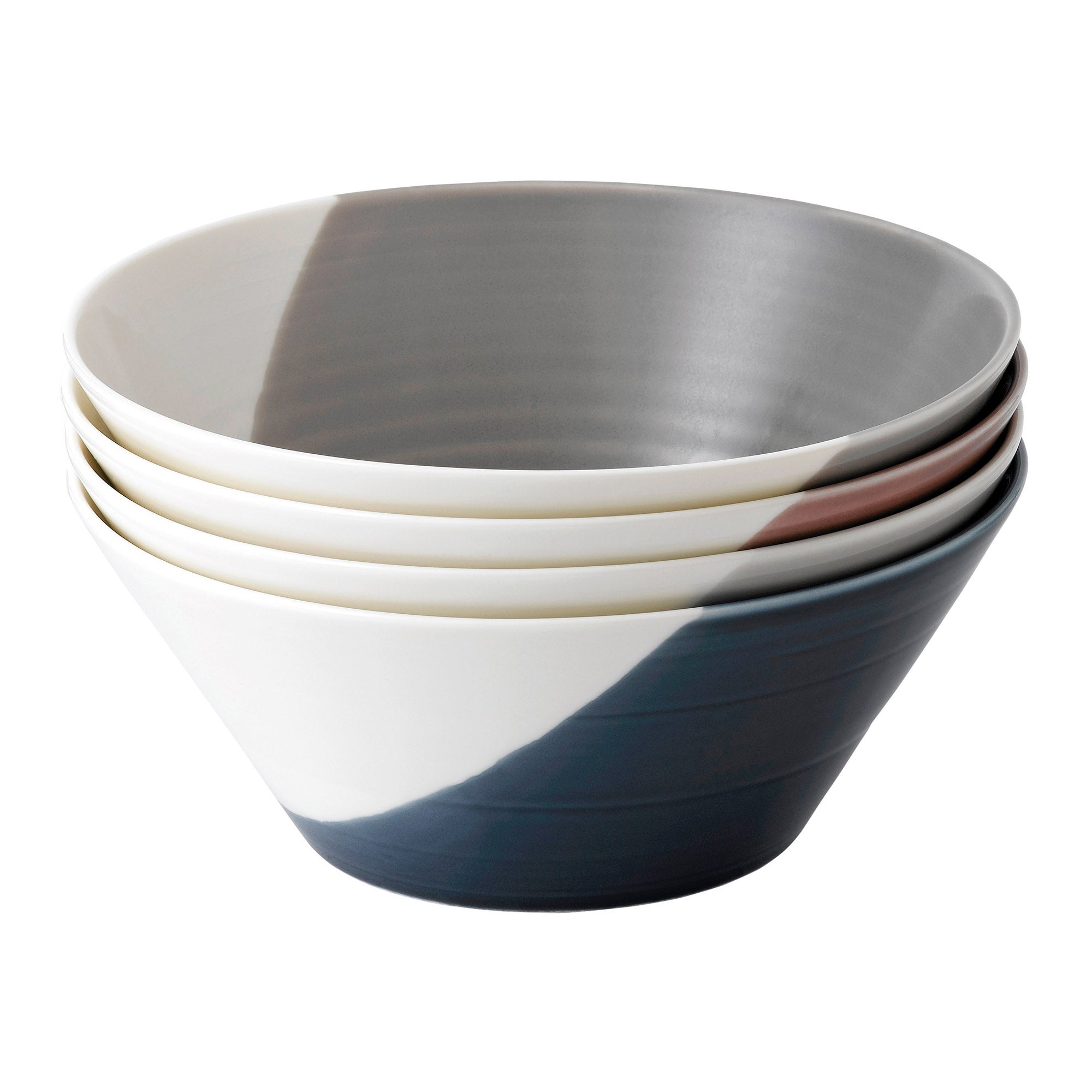 Click to view product details and reviews for Set Of 4 Royal Doulton Bowls Of Plenty 21cm Bowls Blue Red And Grey.