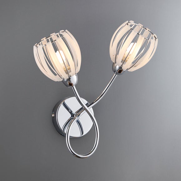 dunelm wall lights chrome