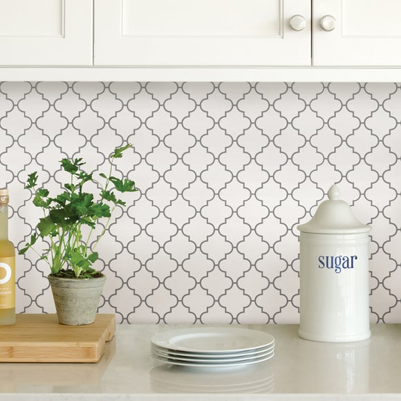 InHome Quatrefoil Self Adhesive Backsplash Tiles Dunelm   30623439 