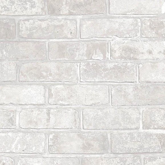 NuWallpaper Loft White Brick Self Adhesive Wallpaper Dunelm