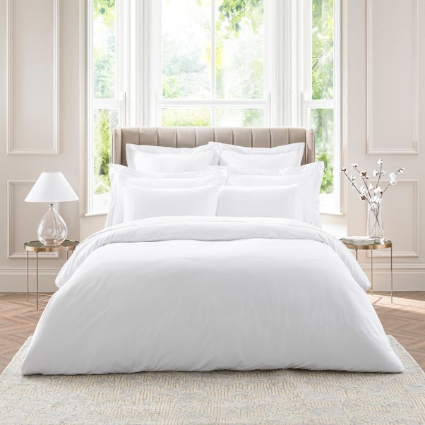 Dorma 300 Thread Count 100 Cotton Sateen Plain White Duvet Cover Dunelm - Dorma White Bedding Dunelm Dorma 300 Thread Count 100 Cotton Sateen Plain White Duvet Cover Dunelm - Dorma White Bedding Dunelm