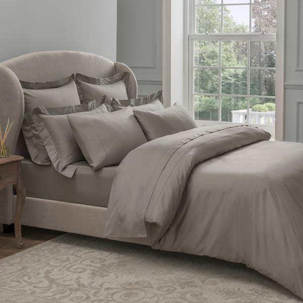 Dorma 300 Thread Count 100 Cotton Sateen Plain Mink Duvet Cover
