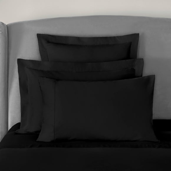 Dorma 300 Thread Count 100 Cotton Sateen Plain Cuffed Pillowcase Dunelm