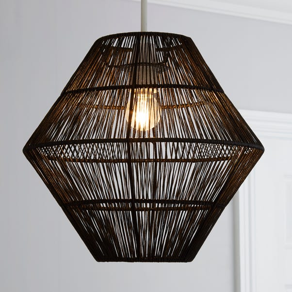Elements Doria String Black Easy Fit Pendant Dunelm Elements Doria String Black Easy Fit, Black String Lamp Shades