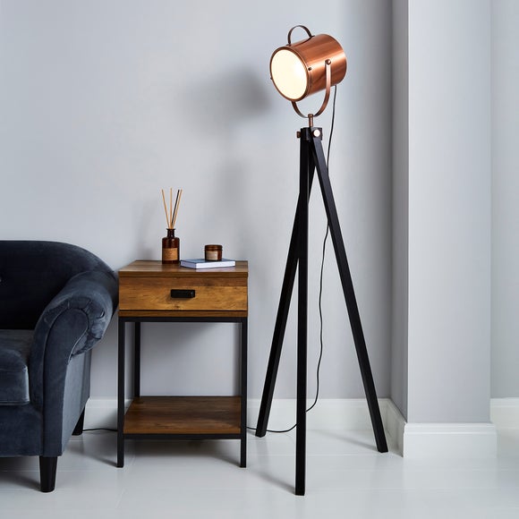 dunelm copper table lamp