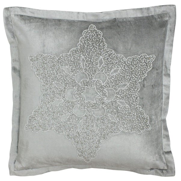 Wonderland Snowflake Silver Cushion image 1 of 2