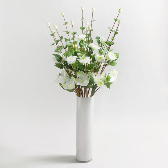 Pack of 12 Artificial 82cm Cream Clematis Sprays