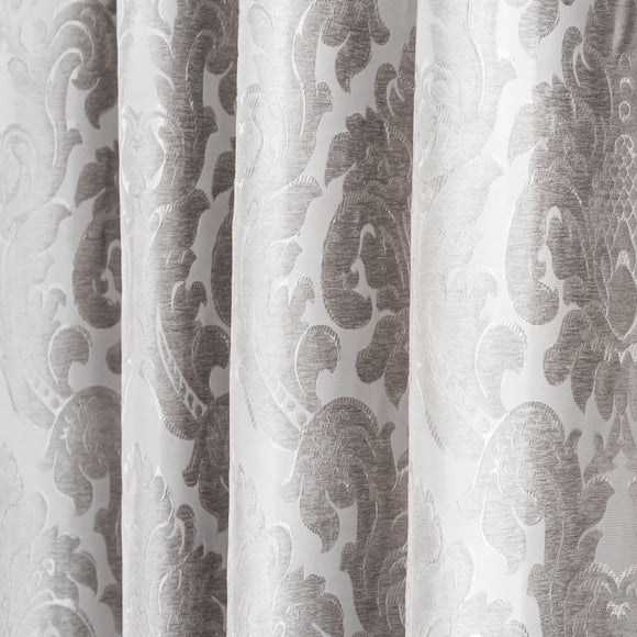 Versailles Silver Pencil Pleat Curtains Dunelm