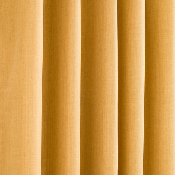 Solar Mustard Blackout Pencil Pleat Curtains Dunelm