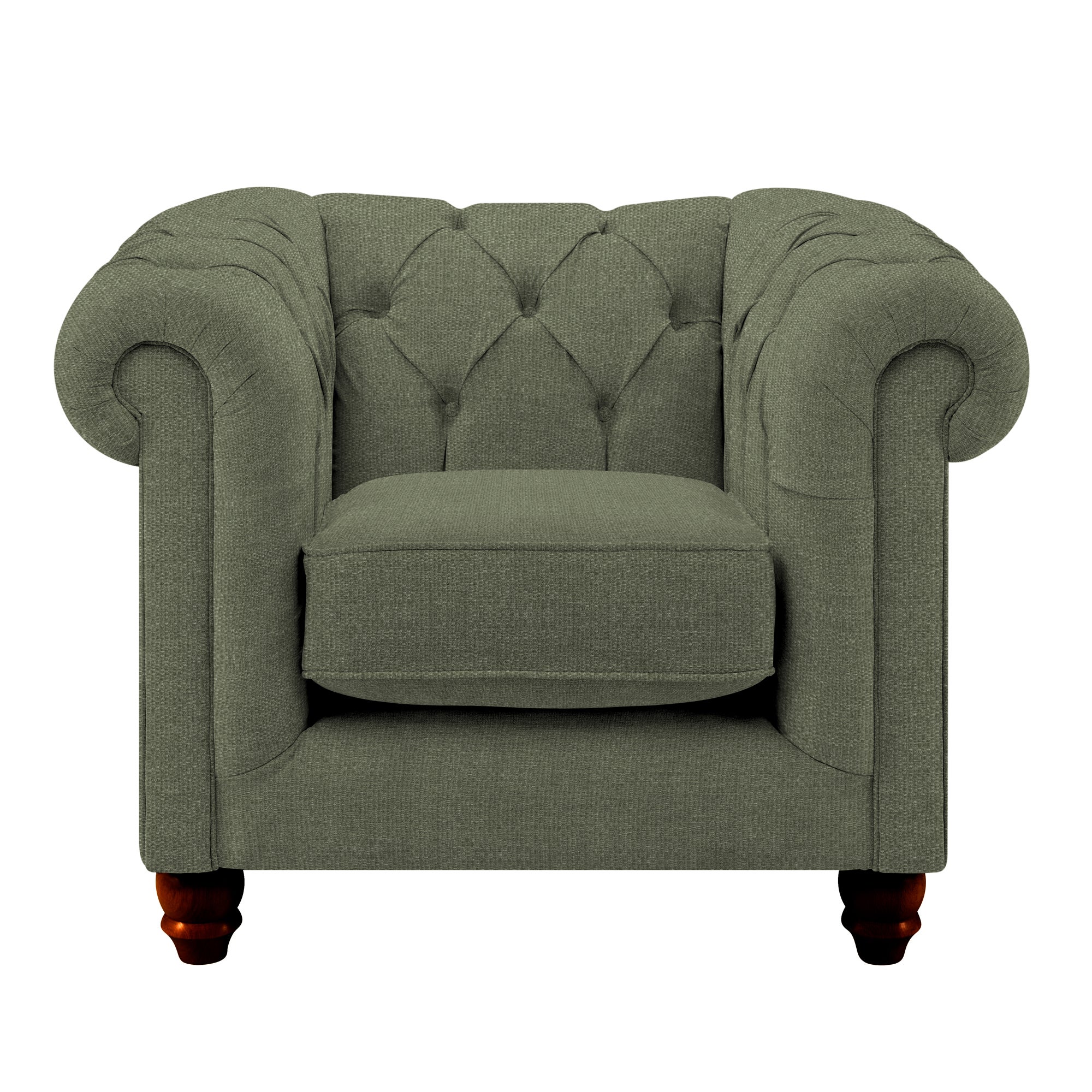 Harrogate Chesterfield Armchair Colton Green Grade B