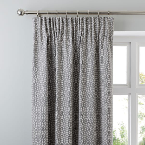 Oslo Grey Pencil Pleat Curtains image 1 of 4