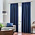 Luna Brushed Navy Blackout Pencil Pleat Curtains  undefined