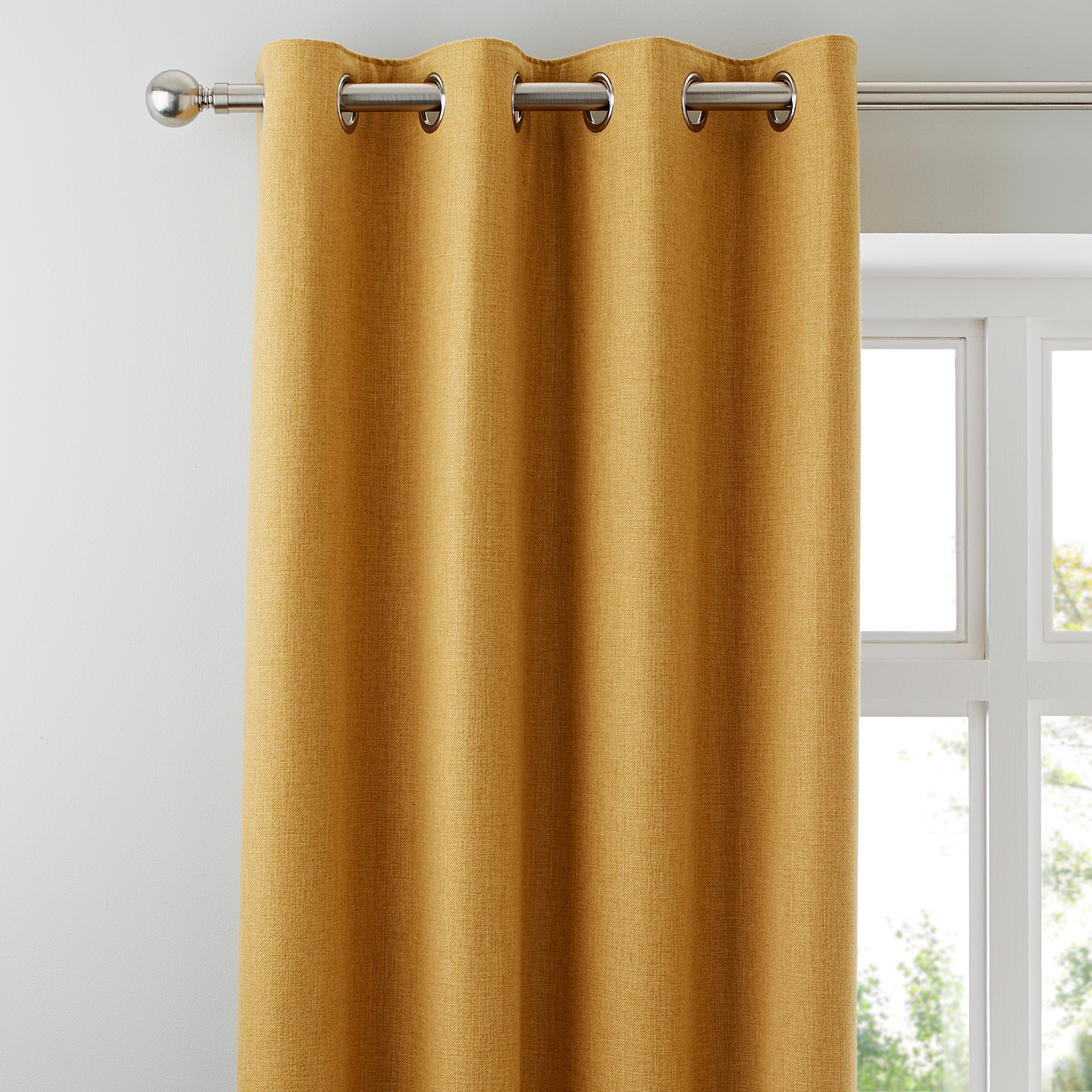 Jennings Ochre Thermal Eyelet Curtains | Dunelm