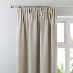 Jennings Natural Thermal Pencil Pleat Curtains