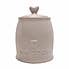 Country Taupe Heart Coffee Jar Brown