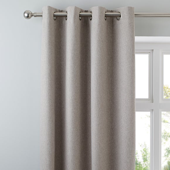 Luna Brushed Blackout Eyelet Curtains | Dunelm