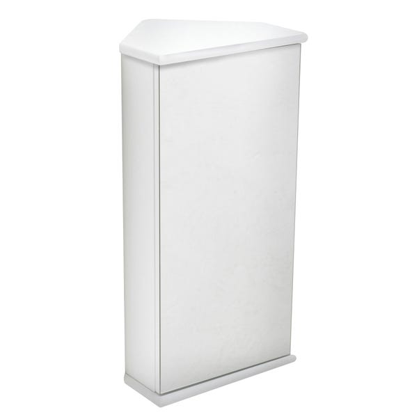 Wall Mounted Corner Mirror Cabinet Dunelm, Bathroom Wall Cabinet White Gloss