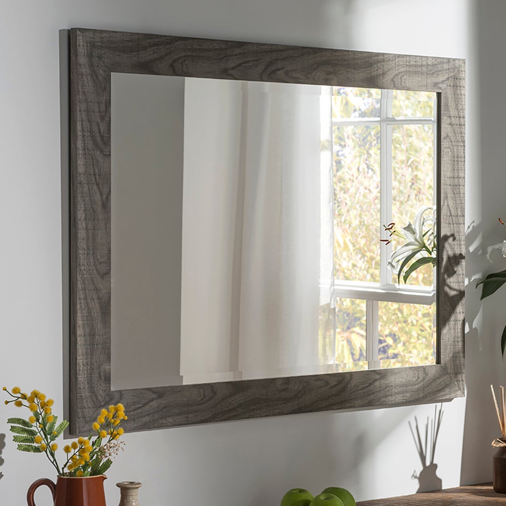 Yearn Framed Wall Mirror Grey Dark Grey