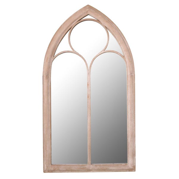 Sassetti Distressed Sand Garden Window, Arched Mirrors That Look Like Windows