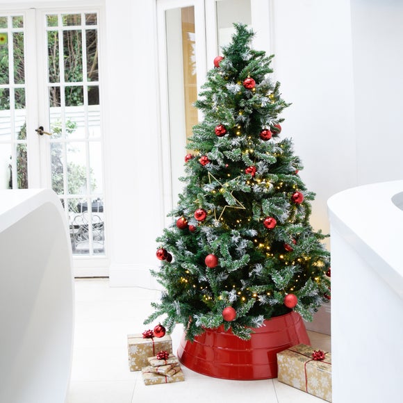 Red Metal Christmas Tree Skirt